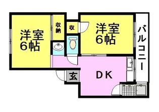 緑光パールハイツ【202号室】の間取り