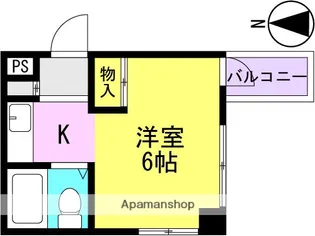 グローバル竹馬【302号室】の間取り