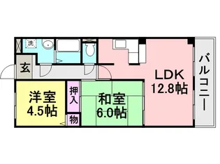 グランリヴェール【202号室】の間取り