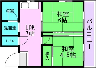 Yパークサイドマンション【107号室】の間取り