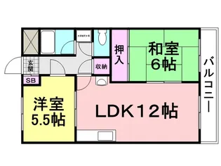 橋本第3マンション【302号室】の間取り