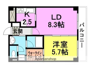 アウローラ武庫之荘【2階】の間取り
