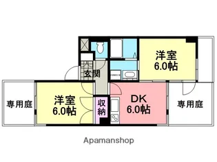 MIZUKI武庫之荘【102号室】の間取り