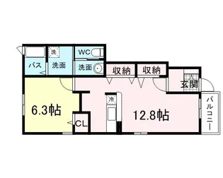 コンコルディア武庫之荘【101号室】の間取り