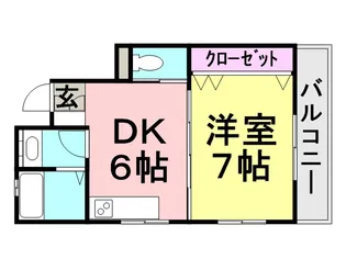 ハイツ阿列布(オリーブ)【201号室】の間取り