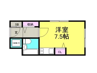 アトリエ塚口【301号室】の間取り