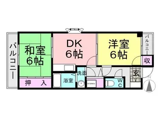 パークヒルズ津田【301号室】の間取り