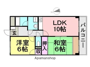 ソシア武庫川【212号室】の間取り