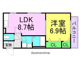 パレス武庫川【2階】の間取り
