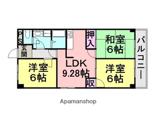 エコロシティー七松1【203号室】の間取り
