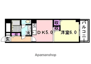 ブルネン武庫之荘【6階】の間取り