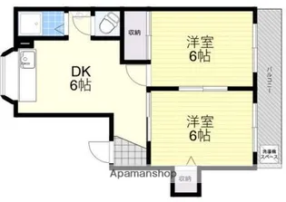 マンション若草【2-C号室】の間取り