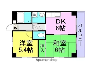 ロイヤルハイツ武庫之荘【201号室】の間取り