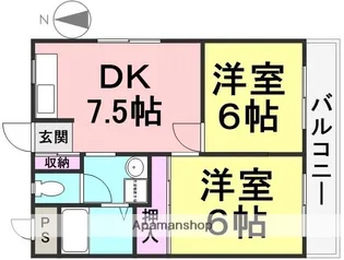 ダイリンハイツ【402号室】の間取り