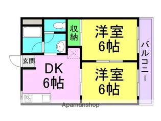 メゾンフラワー【2階】の間取り