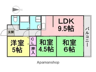 園田シティハイツ【201号室】の間取り