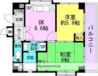 セントラル第2東園田【403号室】の間取り