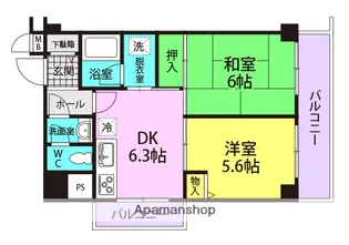 セントラル第2東園田【3階】の間取り