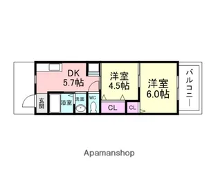 五反田ハイツ【1階】の間取り
