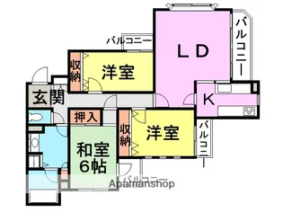 CREO武庫之荘【2階】の間取り