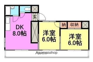 北口ハイツ【302号室】の間取り