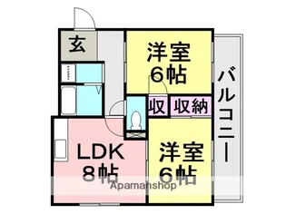 オーパス浜田【306号室】の間取り