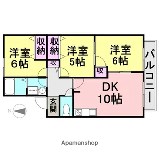 フルールKT【101号室】の間取り