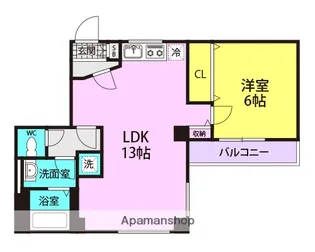 共栄コーポラス【3階】の間取り
