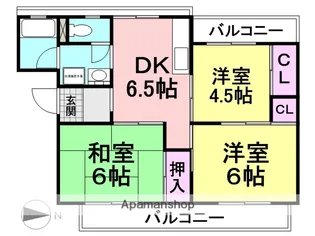 安田コーポ【1階】の間取り
