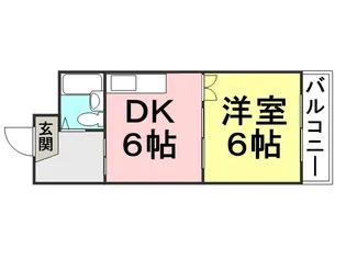 東園田マンション【202号室】の間取り