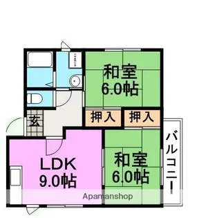 ベル坂部【A101号室】の間取り