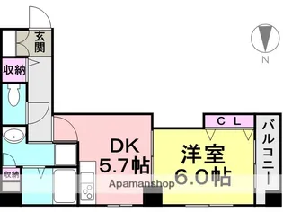 フォーティーン【106号室】の間取り