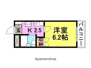 プチメゾン塚口【304号室】の間取り