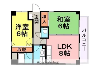 ソレイユ武庫川【402号室】の間取り