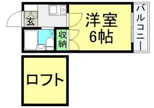 ナニワハウス武庫川【202号室】の間取り