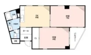 エクセイト武庫之荘【4階】の間取り