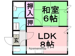 1LDKの間取り画像