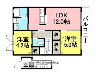 パークサイド塚口【202号室】の間取り