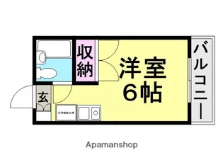 リバーサイド塚口【402号室】の間取り