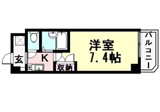 ジュネス立花【401号室】の間取り