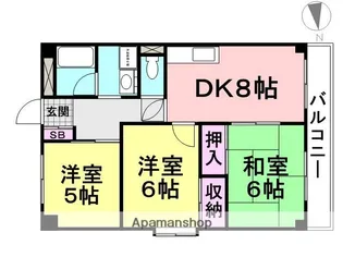 シティハイツ立花2【401号室】の間取り