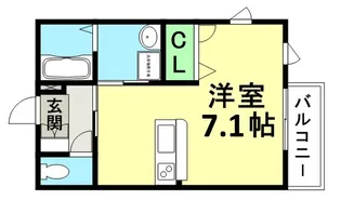 メゾン難波【101号室】の間取り