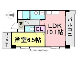 ラディウス武庫之荘【205号室】の間取り