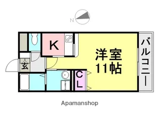 エルブソヴァージュ【402号室】の間取り