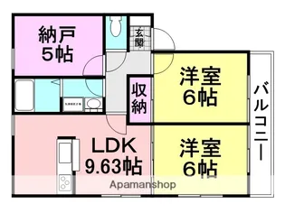 アーバンコーポラス 浜【101号室】の間取り