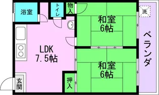 エクセルマンション園田【312号室】の間取り