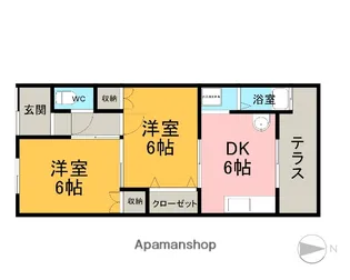 グリーンルーム武庫之荘1号館【1階】の間取り