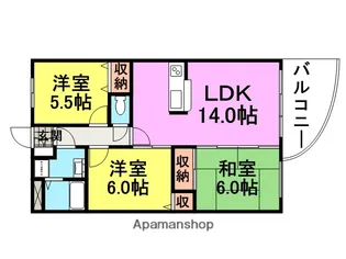 ヴィサージュ武庫之荘【2階】の間取り