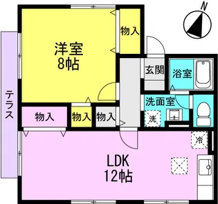 1LDKの間取り画像