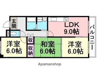 新武庫ハイツ【206号室】の間取り